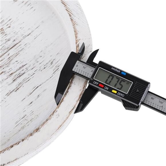 Rustic Wooden Tray Candle Holder - Round Wood Decorative Pillar Candle Tray - Picture 6 of 7